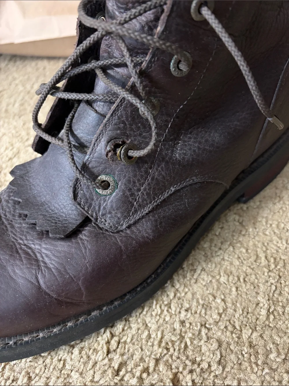 Rocky Ranchmaster WP Men's Dark Brown Leather Lace-Up Combat Boots
